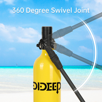 Bouteille de plongée DIDEEP Allemagne 1L avec pompe manuelle pour 15-20 minutes de plongée sous-marine