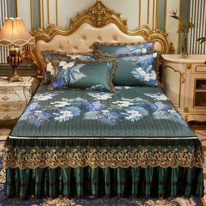 Gran oferta de poliéster colcha decorativa cama de flores falda Flora ropa de cama sábanas faldas - Product Image 4