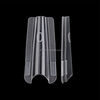 Kit de formes à ongles en gel Sandwich, 15 tailles, réutilisables, forme cercueil, pour extension d'ongles, gel de construction, formes doubles, pas besoin de formes en papier