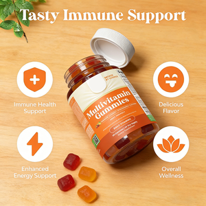Latest Design Multivitamin &amp; Omega-3 Boost Energy Gummies <strong>Vitamin</strong> C B2 B6 D Sugar Free Natural Maintain <strong>Immune</strong> <strong>System</strong> - Product Image 3