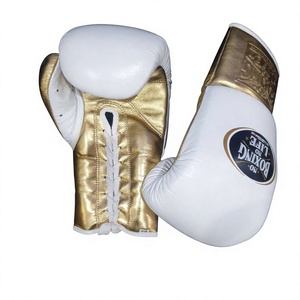 Guantes Personalizados de Piel Genuina con Cordones, Sin Boxeo No Hay Vida, para Entrenamiento y Sparring de Muay Thai y Kickboxing - Product Image 3