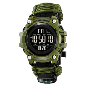 DSM11 SKMEI 1384-A4 Camouflage <b>Men</b> <b>Digital</b> Sport <b>Watch</b> Black Braided Strap Waterproof LED Outdoor Style promotion gift - Product Image 2