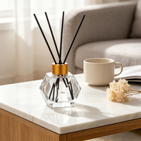 Nouveau Matériau Petit Contenant en Verre Décoratif Transparent en Forme de Bouteille Vide pour Diffuseur d'Arômes avec Bouchons en Liège