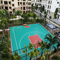 Revêtement de sol sportif en PVC Runsure, facile à nettoyer, rénovation de sols anciens pour terrain de futsal, imperméable, Asie du Sud-Est, installation rapide