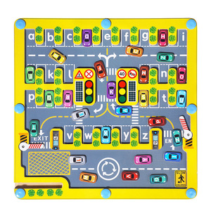 YUCI OEM Giocattoli Labirinto in Legno, Giochi Educativi per Attività di Apprendimento Prescolare, Labirinto Parcheggio, Giocattolo Spaziale per Bambini - Product Image 3