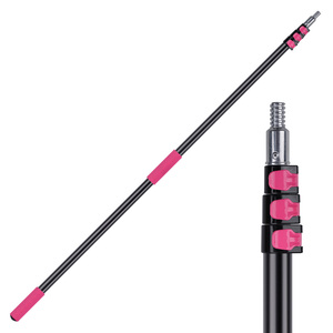 <span class=keywords><strong>Perche</strong></span> télescopique multifonction en aluminium rose avec système de verrouillage à bascule pour le nettoyage des fenêtres, la <span class=keywords><strong>peinture</strong></span> et l'entretien des plafonds - Product Image 1
