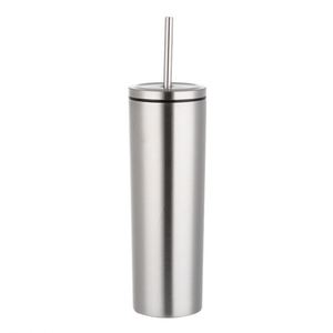 แก้วน้ำสแตนเลสทรงกระบอกตรงขนาด 20 ออนซ์ พร้อมหลอดดูดน้ำเย็น - Product Image 3
