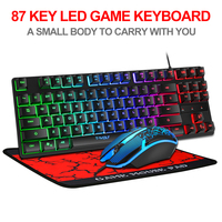 Meilleur clavier et souris de jeu, tapis de souris 3 en 1 avec éclairage LED RVB