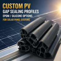 OEM Silikon PV Aralığı Sızdırmazlık Profili T Şekilli Hava Koşullarına Dayanıklı Kauçuk Conta, Güneş Paneli Montaj Çerçevesi Koruma Sistemleri için