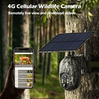 VOOPEAK 4G LTE Caméra de piste cellulaire à énergie solaire 2.5K Streaming en direct Pan Tilt Wildlife Hunting Cam Surveillance de sécurité extérieure