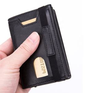 Portafoglio multifunzionale in pelle PU RFID block in alluminio fascia elastica <span class=keywords><strong>3</strong></span> volte portafoglio ad alta capacità - Product Image 2