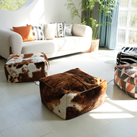 Sillón Puff Individual Nórdico con Funda Extraíble, Asiento Individual para Sala de Estar, Dormitorio, Balcón, Tatami, Futón, Apartamento Pequeño