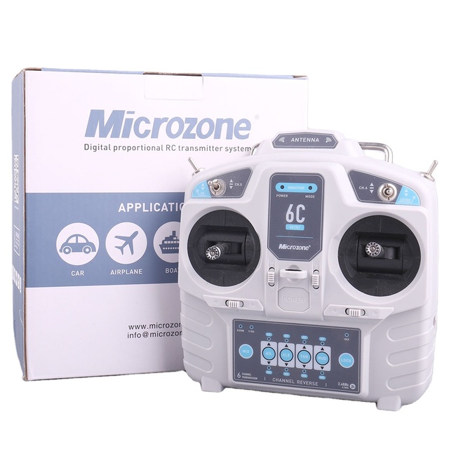 MicroZone MC6C Mini V2 2.4G 6CH Controller Transmitter Receiver Radio System RC Airplane Drone Multirotor Helicopter Car Boat