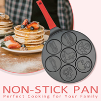 US Deliver 7 trous Pot Diamètre inférieur Mignon Animal Antiadhésif Gaufre Poêle Mini Oeuf Pancakes Pan Cuisson Pancake Pan Set