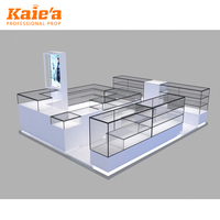 Vitrine de présentation en aluminium et verre de luxe pour téléphones portables, bijoux, cigarettes, montres, avec éclairage LED