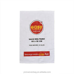 Bolsa Tejida de PP, Saco Transparente de Polipropileno Rojo, Bolsas de Rafia de Plástico Tejido para Empacar Granos, Semillas, Café, Alimentos - Product Image 1