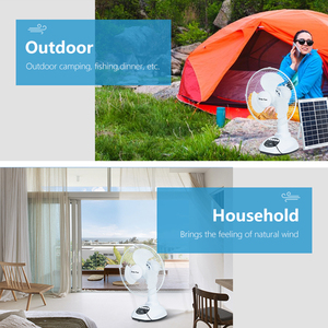 USB Harging 12Inch Có Thể Sạc Lại Die Đúc Nhôm + PC 15W Năng Lượng Mặt Trời Sạc Fan - Product Image 6