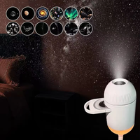 Projecteur d'étoiles et d'aurores boréales portable blanc moderne, alimenté par USB, mini lampe LED ultra-claire, lumière d'ambiance romantique nocturne
