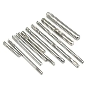 Custom High Precision Stainless Steel Straight Threaded Knurled Dowel Pins