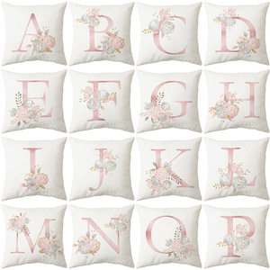 Fodera per cuscino <span class=keywords><strong>con</strong></span> stampa alfabeto a 26 lettere, decorazione moderna minimalista per la casa, federa per divano, vendita all'ingrosso per camera da letto - Product Image 2