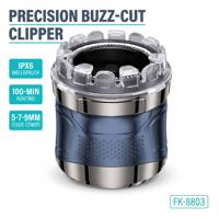 Tondeuse électrique pour le visage FK-8803, étanche IPX6, indicateur LED, verrouillage de voyage, chargement USB, lame rotative indépendante, utilisation en camping-car