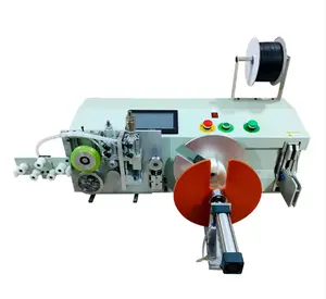 3Q Automatic desktop copper cable wire measuring cutting binding tying spool coil winding machine