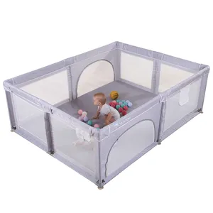 शिशु सुरक्षा अतिरिक्त बड़े Playpen वर्ग पोर्टेबल जाल बच्चों को 'Playpen बिस्तर बच्चा बाड़ इनडोर, आउटडोर बच्चा बच्चे खेलने यार्ड