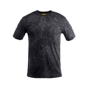 Camiseta Táctica de Camuflaje <span class=keywords><strong>Cema</strong></span> de China con Cuello Redondo de Algodón de Secado Rápido - Product Image 3