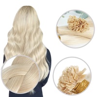 Extensiones de Cabello Humano Virgen Remy con Puntas Planas de Queratina Brasileña, 100g, 18, 20, 22 Pulgadas, Cutícula Alineada