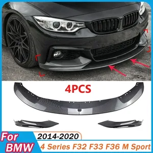 สำหรับรถยนต์ BMW ซีรีส์ 4 รุ่น F32 F33 F36 ปี 2014-2020 M Sport ชุดแต่งสปอยเลอร์กันชนหน้าแบบดิฟฟิวเซอร์ ชุดแต่งภายนอก - Product Image 1