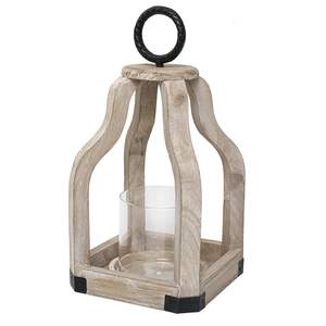 ที่วางโคมไฟไม้งานฝีมือทำด้วยมือที่ดีสำหรับการจัดแสงในห้องนั่งเล่นและลาน - Product Image 3