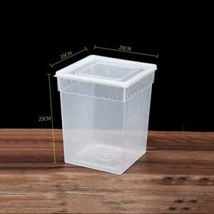 20x20x25cm Boîte carrée de grande taille pour élevage de reptiles Boîtes de cages en plastique PP - Product Image 4