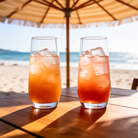 Verre à cocktail sans pied scintillant avec logo personnalisé, verre en cristal, design moderne classique élégant pour les fêtes et l'usage domestique