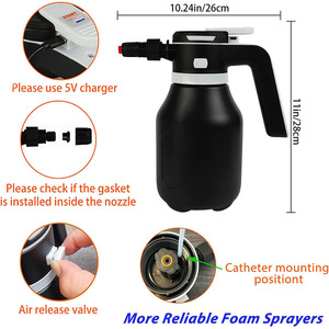 Pulverizador de Espuma Eléctrico de 2L, Recargable por USB, Inalámbrico, a Batería, de Mano, con Presión, para Lavado de Autos y Cuidado de Mascotas - Product Image 2