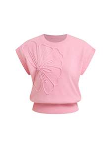 OEM & ODM Factory Floral Sweater <b>Vest</b> Wholesale Crew Neck Loose Fit Knitwear Casual Sleeveless <b>Knit</b> Top <b>Women</b> Clothing - Product Image 2