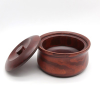 BAMBUS nouveau logo personnalisé bols en bois wengé grand bol Ramen avec couvercle bol à salade en bois rond d'acacia pour ensemble