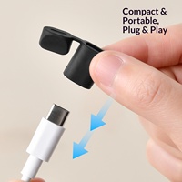 Protecteur de connecteur de câble USB en silicone magnétique avec couvercle et 2 plaques métalliques (lot de 2) – Anti-poussière et anti-perte pour voiture, bureau, chevet