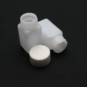 Hdpe Vierkante Vorm Food Grade 45Ml Kindbestendig Blazen Plastic Fles Snoep Potten Plastic Pil Fles