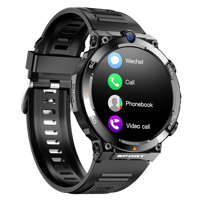 H10 4G Android Smart Phone Watch 1.85 Inch IPS Screen RAM 3GB ROM 32GB GPS NFC WIFI Dual Camera 1100mAh Battery Silicone IP67