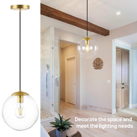 Usine 1 Lumière En Verre Pendentif Plafonnier Moderne Globe Cuisine Mini Pendentif Éclairage