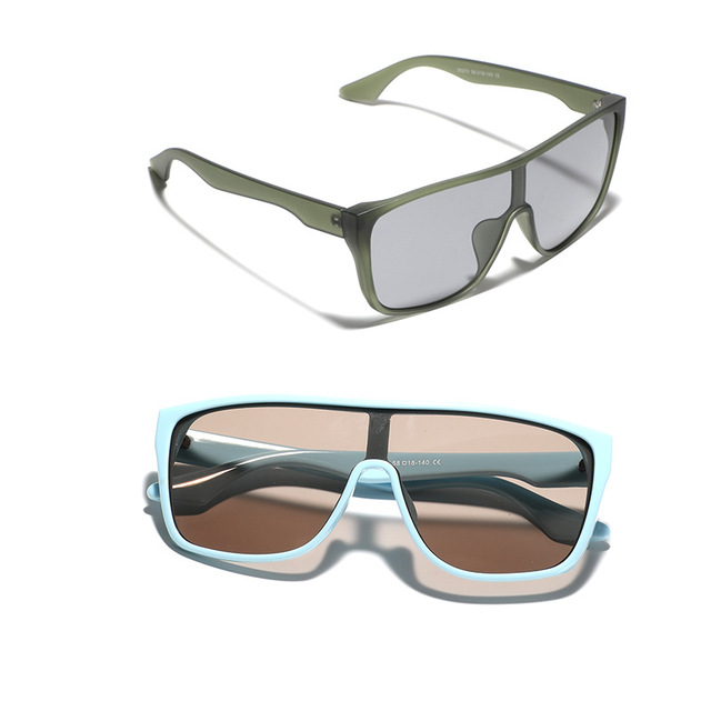 Unisex Sunglasses New Collection European American Style Sweet Cool Personality One-Piece Black Frame for Men and Women