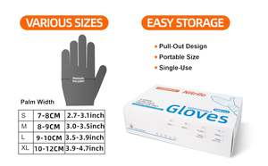 ANBOSON fabbricazione personalizzata all'ingrosso di sicurezza senza polvere blu nero guanti di Nitrile usa e getta - Product Image 6