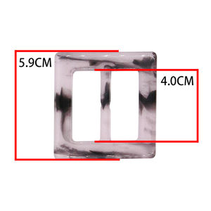 Hebilla de cinturón de resina personalizada rectangular para mujer, ropa de mármol de alta calidad - Product Image 3