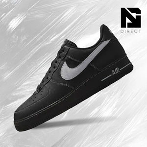 Nike Air Force 1 Low '07 'Black Wolf Grey' – Baskets respirantes et élégantes pour homme, style décontracté - Product Image 1