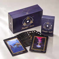 Jeu de 80 mini-cartes de tarot holographiques personnalisées de haute qualité avec boîte cadeau, en PVC écologique