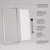 Module PV MULOYAL 665W, efficacité 24,6%, 182mm, type N, contact arrière intégral, barre de busbar avant zéro, sans PID, garantie 25 ans, usage commercial
