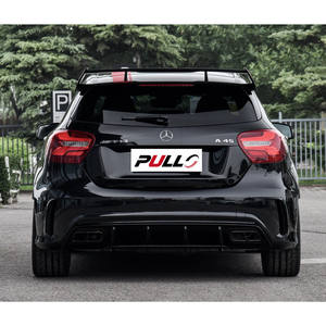 Kit de carrocería para Benz Clase A W176 2013-2018 cambio a estilo <span class=keywords><strong>AMG45</strong></span> incluye parachoques delantero y trasero con rejilla y faldón lateral - Product Image 4