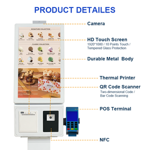 Kiosco de Autoservicio con Pantalla Táctil Capacitiva de 21.5 Pulgadas y 10 Puntos, Fácil de Usar <span class=keywords><strong>para</strong></span> Restaurantes y Tiendas de Servicio Rápido, con Certificación CE y RoHS, Precio OEM - Product Image 1
