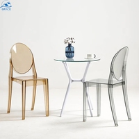 Vente en gros de chaises de salle à manger transparentes et contemporaines pour fête de mariage différents types de polypropylène, acrylique et PC empilables pour la maison