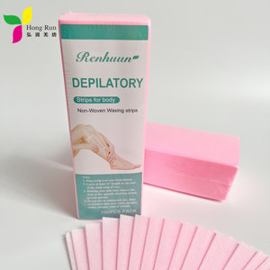 Bandes <span class=keywords><strong>de</strong></span> <span class=keywords><strong>cire</strong></span> non tissées colorées jetables à prix abordable pour l'épilation, papier dépilatoire rose - Product Image 3